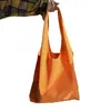 Bolsa de Lona Lisa de Color Sencillo con Logo Personalizable, Bolsa de Tela Ecológica Lisa, Bolso de Hombro Versátil de Gran Capacidad