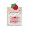 Nuevas Pegatinas de Uñas de Dibujos Animados para Niñas Pegatinas de Uñas Rojas de Año Nuevo Portátiles para Niños Decoración Linda de Pegatinas de Uñas para Niñas