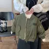 Chaqueta de algodón estilo béisbol para niño, nueva colección invierno temprano 2026, prenda exterior acolchada moderna y genial para niños, chaqueta bomber para niño pequeño, abrigo de algodón para bebé