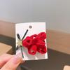 Nuevo Pasador de Navidad con Bola de Pelo, Campana, Lazo, Astas, Copo de Nieve, Cinta, Pasador Lateral para Niños, Pinza para Cola de Caballo, Accesorios para el Cabello