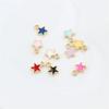 Accesorios de joyería coreana DIY K oro aleación gota de aceite colgante pequeño colgante para pulsera gota de aceite estrella estrella de cinco puntas