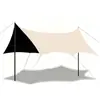 Toldo para tienda de campaña con protección solar negra, tienda octagonal gruesa portátil con forma de mariposa para exteriores