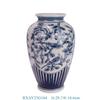 Jingdezhen Vintage Pintado Azul y Blanco Esmalte Rojo Cerámica Florero Adornos Muebles para el Hogar Arte Floral Suave Arte Decorativo