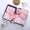 Bolsa de almacenamiento para viaje juego de siete piezas bolsa de almacenamiento para clasificación de ropa de maleta engrosada de viaje juego de 7 piezas fabricante