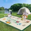 Esterilla de Camping para Exteriores, Esterilla de Picnic de Dibujos Animados, Esterilla de Camping Estilo Étnico para Viajes, Esterilla de Picnic, Esterilla Aislante para Calefacción por Suelo Radiante en Interiores
