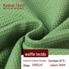Fabricante de Tecido Waffle de Poliéster-Algodão Tingido no Fio Waffle Satin Twill em Estoque