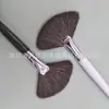 Brochas de Maquillaje Recomendadas para Principiantes, Brochas Abanico de Cerdas Suaves, Brochas Finas para Polvo Ligero, Herramientas de Maquillaje de Fibra, Brochas de Pelo Animal