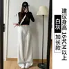 Pantalones Deportivos Azules Estilo Americano para Mujer, Novedad Primavera y Otoño 2025, Cintura Alta, Holgados, Caída Suave, Pierna Recta, Pantalones de Chándal Casuales de Pierna Ancha