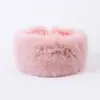 Sombrero de Invierno y Otoño Transfronterizo de Piel Sintética de Zorro Gruesa con Protección para Orejas Anillo Diadema Cinta para el Cabello Sombrero de Copa Vacío Comercio Exterior