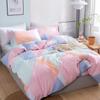 Juego de cuatro piezas de algodón lavado al por mayor 1.2m Individual Sábanas Funda de edredón Edredón para dormitorio de estudiantes Ropa de cama edredón 3 Tres