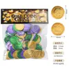 Carnaval Festivo Monedas de Plástico Doradas Verdes Moradas 100 Monedas de Colores Chapadas Monedas de Juguete Festivas de Navidad