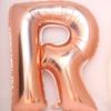Globo de película de aluminio con letras de oro rosa de 40 pulgadas, globo de letras de oro rosa, decoración para fiestas, globo grande de papel de aluminio