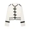 Ropa Femenina Transfronteriza AliExpress 2026 Moda Europea y Americana Versátil Casual Blazer de Cuello Alto con Decoración de Botones para Mujer A68421