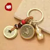 Acessórios de Latão do Zodíaco para Atrair Fortuna Chaveiro de Latão Alívio do Estresse Estilo Vintage Pingente Portátil