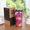 Copo de Café Portátil Sipai 420ml com Exterior de Plástico e Interior de Aço como Casca Copo Personalizado de Aço Inoxidável 304