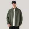 Camisa de Manga Larga con Cuello Mao para Hombre 2026 Primavera/Otoño Nueva Retro Versátil Capa Base Camisa Casual Prendas de Abrigo de Moda