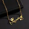 Colar Choker Corrente de Clavícula Feminino Novo Personalizado com Nome Coroa Letra Pingente Acessório Personalizado Amazon Transfronteiriço