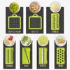 Cortador de Verduras Multifuncional Transfronterizo, Cortador de Verduras para el Hogar, Rebanador Rallador, Rallador de Frutas, Gadgets de Cocina
