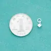 Nuevo Colgante Cuadrado Geométrico Mini Chapado en Plata Pura 999 Colgante Dado Material para Accesorios de Pulsera de Cristal DIY