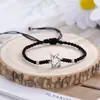 Pulsera tejida a mano de Paz y Alegría Estrella de Seis Puntas de Plata Cuerda de Mano de Nicho Pulsera de Regalo de Cumpleaños para Pareja Novia Mujer