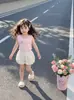 Ropa de Verano 2026 para Niñas, Tops sin Mangas Lindos y Sencillos, Camisetas Lindas para Bebés Niñas, Camisetas Versátiles de Corte Ajustado para Verano, Modernos