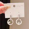 Brincos Geométricos Encaixados com Zircônia Eletrodepositados em Ouro Real 18K, Brincos Delicados Personalizados, Brincos de Alta Qualidade para Mulheres