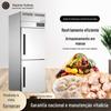Congelador de Conservação Fresca com Dupla Máquina e Dupla Temperatura Congelador Comercial de Corpo Alto com Porta Dupla Congelador de Conservação Fresca para Frutas e Vegetais Carne Frutos do Mar Bebidas