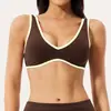 Fornecimento Exclusivo Transfronteiriço de Sutiãs de Yoga com Lindo Design nas Costas e Cores Contrastantes, Adequados para Uso ao Ar Livre, Sutiãs Esportivos para Corrida, Fitness e Tops de Yoga 3588