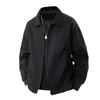 Jaqueta masculina primavera e outono casual solta moda all-match algodão lavado all-match jaqueta harrington jaqueta masculina lapela