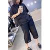 2473 Gran Aimei Yiyuan 2024 Verano Nueva Moda Edición Red Sencillo Estilo Occidental Camisa Manga Corta Conjunto Pantalón Capri