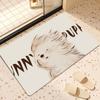 Secador de Cabelo Animal de Desenho Animado Cachorrinho Lama de Diatomáceas Banheiro Absorvente Antiderrapante Tapete de Chão Varanda de Casa Tapete Decorativo para Pés em estoque
