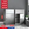 Armário Baixo de Aço Inoxidável 304 Armário de Informações para Escritório Armário de Armazenamento Externo com Gaveta com Fechadura Armário de Armazenamento de Ferramentas para Garagem