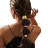 Accesorios para el cabello con cola de caballo de gran venta transfronteriza, tocados de metal con forma de corazón, tocado geométrico, cuerda elástica para el cabello