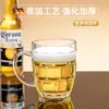 Taza Grande de Cerveza Langxu, Vaso de Vidrio Resistente al Calor, Taza de Cerveza Engrosada con Asa, Taza de Té de Gran Capacidad, Vaso de Agua, Vaso de Piña