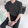 Camisa Polo Casual Masculina Leve de Verão, Camiseta Moda Estilo Coreano, Manga Curta Tendência Atacado de Fábrica Transfronteiriço