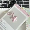 Lindo Llavero de Estrella de Mar Rosa 3D Dibujo Animado Femenino Colgante Versátil para Bolso Regalo para Mejores Amigas y Parejas