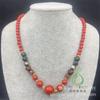 Collar de cristal gris fragante de estilo étnico simple, colorido, con múltiples tesoros, cadena larga para suéter, colgante de cadena de clavícula, accesorios para pareja para mujeres