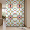 Adesivo de Vidro Impressão UV Padrão Estrela Colorida Adesivo Decorativo para Porta e Janela Atacado