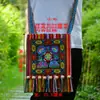 Bolso de Hombro de Lona Estilo Étnico de Yunnan Ashima con Bordado de Camelia Bolso Casual para Teléfono Móvil Bolso Cruzado Bolso de Baile
