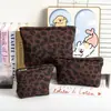 Necessaire Estampada de Leopardo Personalizada, Mais Vendida na Amazon, Bolsa de Armazenamento de Batom Estampada Estilo Ins, Bolsa de Mão Portátil de Grande Capacidade