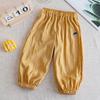 Pantalones de Niño Verano 2026 Nuevo Estilo Pantalones Largos Ligeros de Verano para Niños Verano Bebé Algodón Puro Pantalones de Verano para Niños Pequeños Anti-Mosquitos