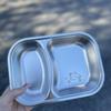 Plato de Cena para Niños de Acero Inoxidable 316 Jardín de Niños Hogar Bebé Plato de Cena de Acero Inoxidable Anti-Caída Multi-Compartimentos Fiambrera