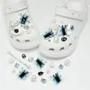 Hebilla de Zapato KT Dulce Fresca con Brillo Plateado, adecuada para Crocs, accesorios decorativos de zapato de lujo ligero, decoraciones desmontables de alta gama para DIY