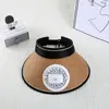 Chapéu com Ventilador Solar USB Recarregável Tendência para Adultos Pai-Filho para Mulheres, Verão, Aba Larga, Proteção Solar ao Ar Livre