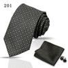 Corbata de alta gama para negocios, pañuelo de bolsillo, 3 piezas, regalo para hombre, vestido de boda, corbata de poliéster de seda, corbata de traje