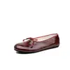 Zapatos Planos Redondos Estilo Francés con Lazo, Zapatos Planos sin Cordones para Mujer, Bailarinas Planas de Puntada Media Ultracómodas