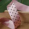 Cinta de Poliéster de Lunares de una Cara Lazo Hecho a Mano para DIY Accesorios para el Cabello Tocado Cinta para Envoltura de Regalos y Flores