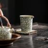 Taza de té justa Jiuhuan Ru窑 azul y blanco con patrón de nubes auspiciosas, dispensador de té doméstico, tapete para té seco, juego de té de etiqueta para mar de té kung fu