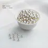 Cuentas sueltas chapadas en oro de 18 quilates que conservan el color, cuentas chapadas en oro, pulsera con cuentas espaciadoras, cuentas de plata, accesorios para ensartar pulseras DIY hechas a mano, materiales para ensartar cuentas