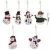 Decoraciones navideñas transfronterizas, colgantes para árbol de Navidad, accesorios creativos de madera para colgar en muebles de decoración interior, estilo navideño